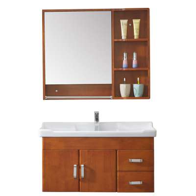 All sanitary items double round sink and floor standing cabinet modern solid wood bathroom vanity freestanding