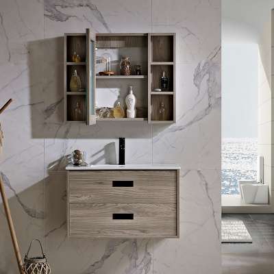 Factory direct sale Plywood wall bathroom cabinet material in modern style