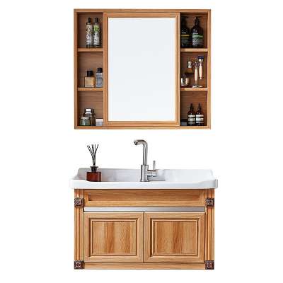 Wooden grain carbon fiber bathroom vanity