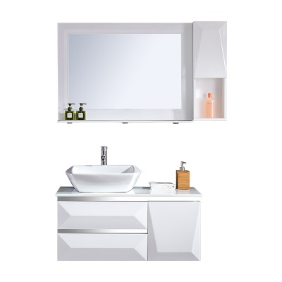 2019 cheap wall-mounted single bathroom cabinet, single sink bathroom vanity